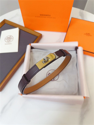 Hermes Kelly 18 Belt Cowhide Leather Gold Hardware Burgundy/Brown