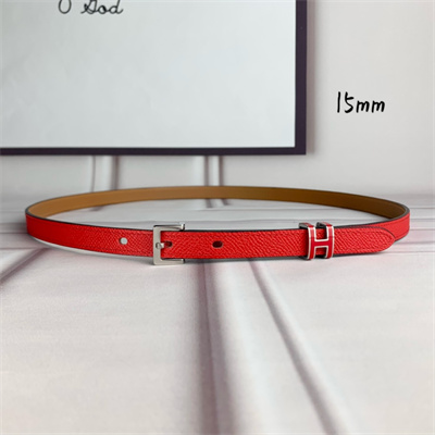 Hermes Pop H 15 belt Empsom Leather Red/Brown
