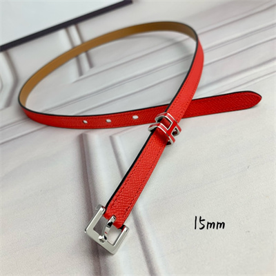 Hermes Pop H 15 belt Empsom Leather Red/Brown