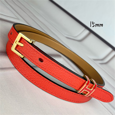 Hermes Pop H 15 belt Empsom Leather Red/Brown