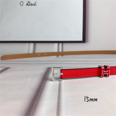 Hermes Pop H 15 belt Empsom Leather Red/Brown