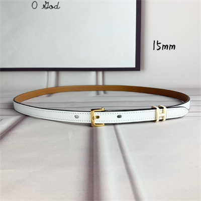 Hermes Pop H 15 belt Empsom Leather White/Brown