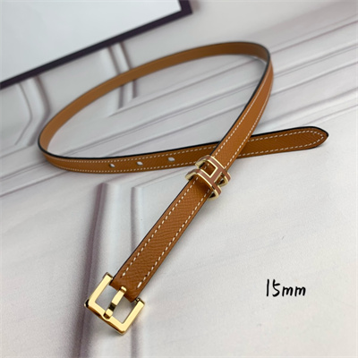 Hermes Pop H 15 belt Empsom Leather Brown
