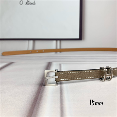 Hermes Pop H 15 belt Empsom Leather Etoupe/Brown