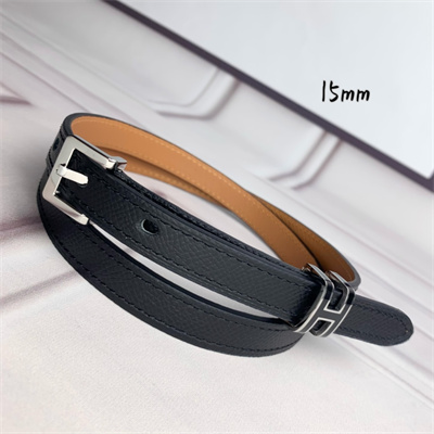 Hermes Pop H 15 belt Empsom Leather Black/Brown