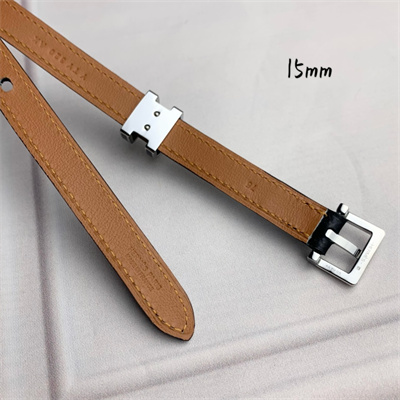Hermes Pop H 15 belt Empsom Leather Black/Brown
