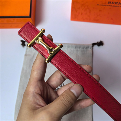 Hermes Mors H belt buckle & Reversible Epsom leather Gold hardware strap 25MM Red/Black