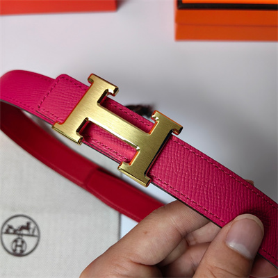 Hermes H belt buckle & Reversible  Epsom leather strap 25 mm Gold Hardware Hot Pink