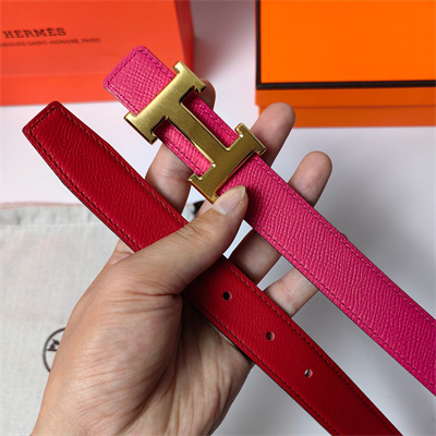 Hermes H belt buckle & Reversible  Epsom leather strap 25 mm Gold Hardware Hot Pink