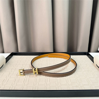 Hermes Pop H Guillochee 15 belt Cowhide Gold Tone Hardware Etoupe/Brown