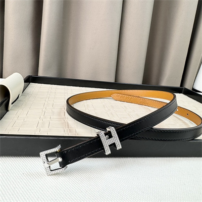 Hermes Pop H Guillochee 15 belt Cowhide Silver Tone Hardware Black/Brown