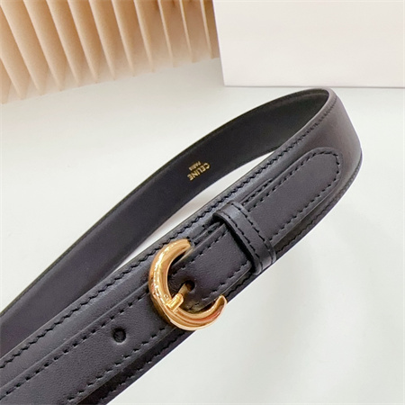 Celine Belt 30MM In Calfskin Gold Tone Buckle Black