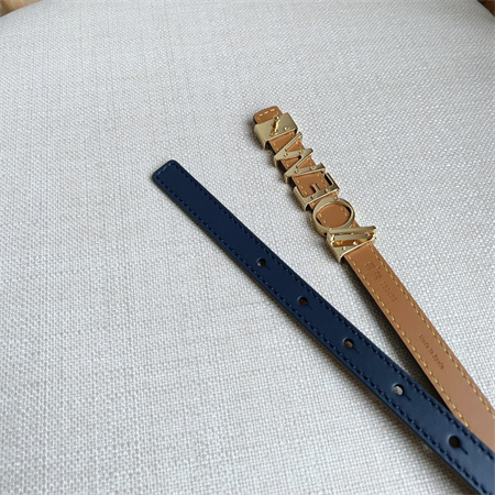 Loewe Belt In Smooth Calfskin 15MM Gold Hardware Blue/Brown