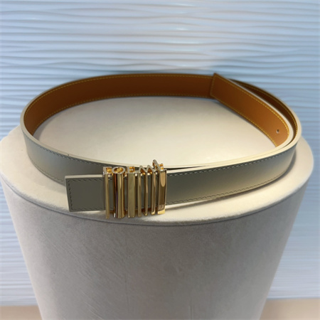 Loewe Belt In Calfskin 28MM Gold Hardware Cream/Brown