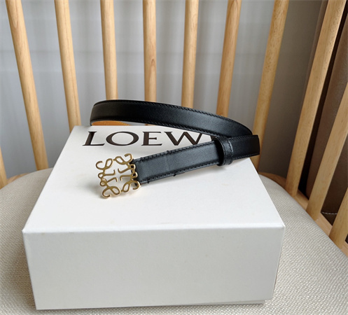 Loewe Belt In Smooth Calfskin 20MM Gold Hardware Black/Brown