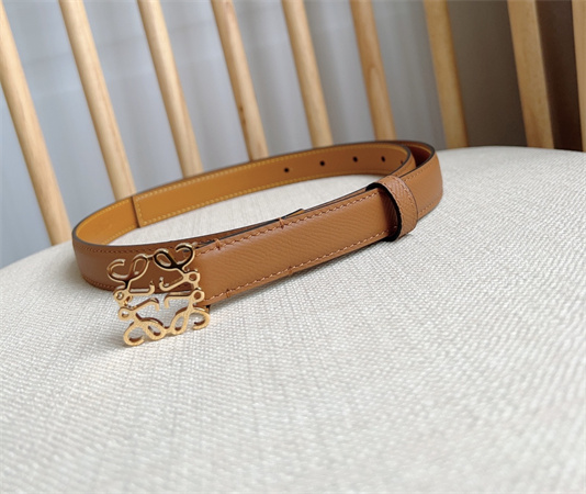 Loewe Belt In Calfskin 20MM Gold Hardware Brown