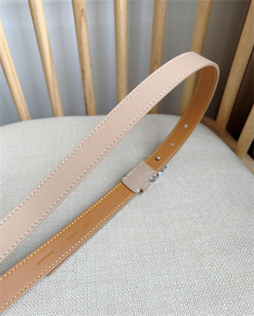Loewe Belt In Smooth Calfskin 20MM Silver Hardware Nude Pink/Brown