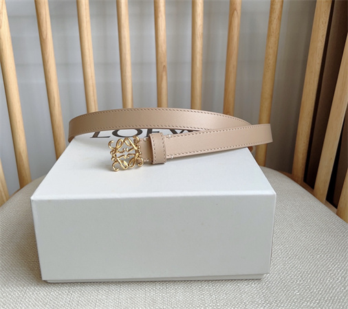 Loewe Belt In Smooth Calfskin 20MM Gold Hardware Nude Pink/Brown