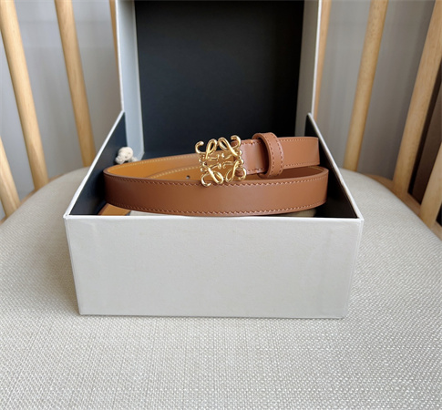 Loewe Belt In Smooth Calfskin 20MM Gold Hardware Brown