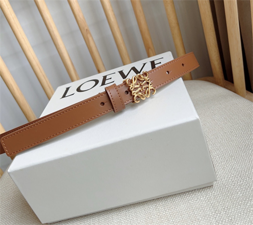 Loewe Belt In Smooth Calfskin 20MM Gold Hardware Brown