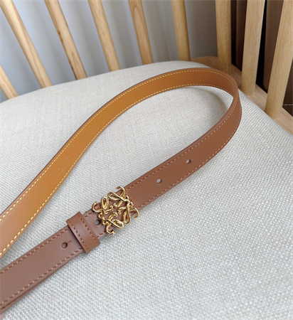 Loewe Belt In Smooth Calfskin 20MM Gold Hardware Brown