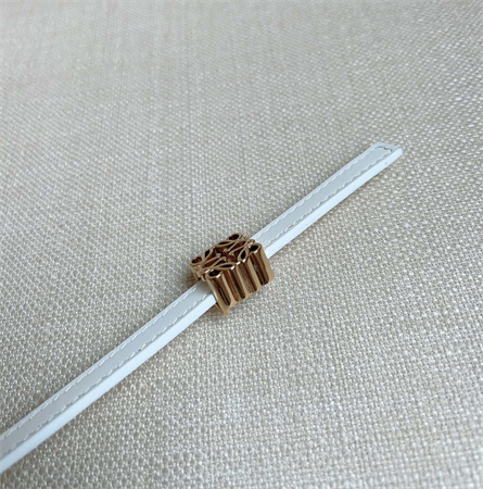 Loewe Belt In Calfskin 10MM Gold Hardware White