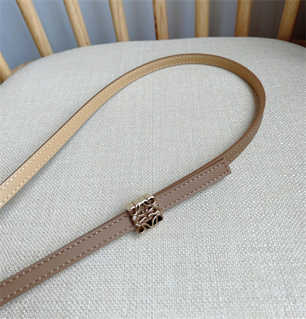 Loewe Belt In Calfskin 10MM Gold Hardware Brown