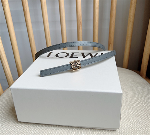 Loewe Belt In Calfskin 10MM Gold Hardware Blue