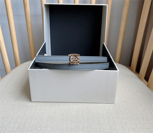 Loewe Belt In Calfskin 10MM Gold Hardware Blue