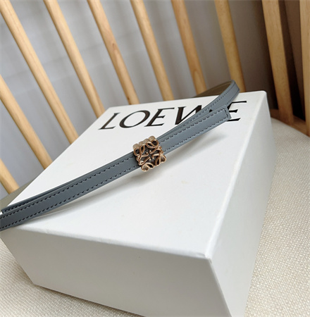 Loewe Belt In Calfskin 10MM Gold Hardware Blue