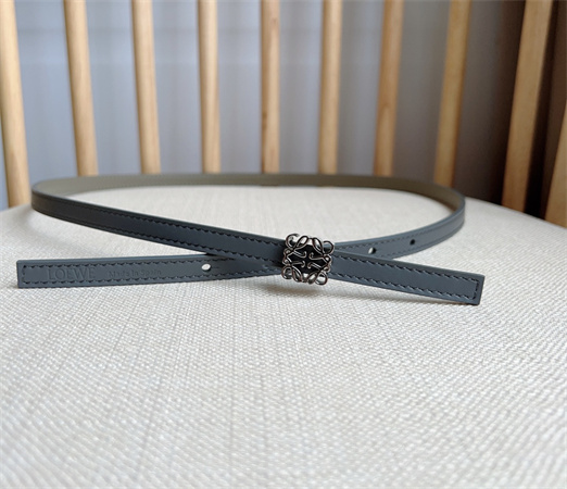Loewe Belt In Calfskin 10MM Silver Hardware Blue