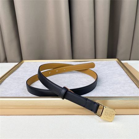 Loewe Belt In Calfskin 20MM Gold Hardware Black/Brown
