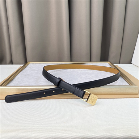 Loewe Belt In Calfskin 20MM Gold Hardware Black/Brown