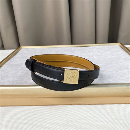 Loewe Belt In Calfskin 20MM Gold Hardware Black/Brown