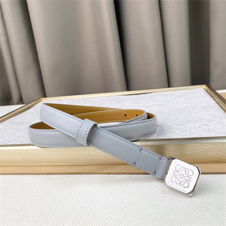 Loewe Belt In Calfskin 20MM Silver Hardware Blue