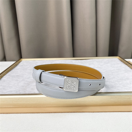 Loewe Belt In Calfskin 20MM Silver Hardware Blue