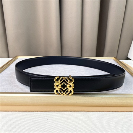 Loewe Belt In Calfskin 30MM Gold Hardware Black