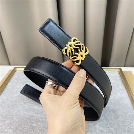 Loewe Belt In Calfskin 30MM Gold Hardware Black
