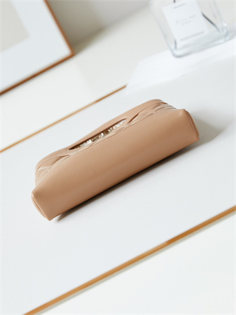 Cha.nel 31 Nano Chain Bag Lambskin Gold Tone Metal Brown AS3656