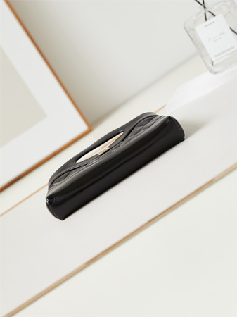 Cha.nel 31 Nano Chain Bag Lambskin Gold Tone Metal Black AS3656