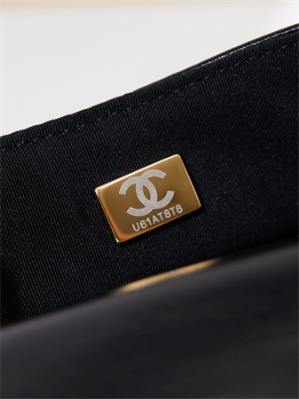 Cha.nel Large Bowling Bag Shiny Calfskin & Gold-Tone Metal Black AS4812