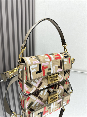 Fen.di Baguette Multicolor FF Canvas Bag