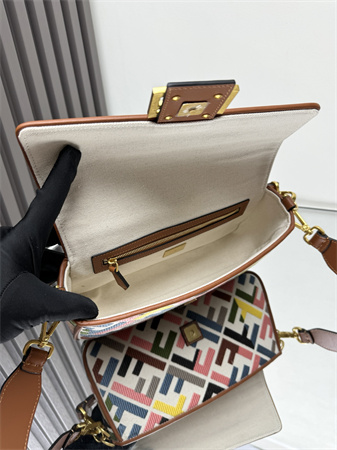 Fen.di Baguette Multicolor FF Canvas Bag
