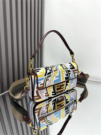 Fen.di Baguette Multicolor FF Canvas Bag