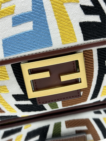 Fen.di Baguette Multicolor FF Canvas Bag