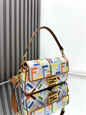 Fen.di Baguette Multicolor FF Canvas Bag