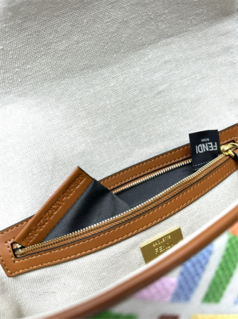 Fen.di Baguette Multicolor FF Canvas Bag