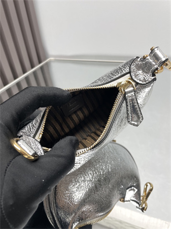 Fendigraphy Nano Leather Bag Silver/Gold