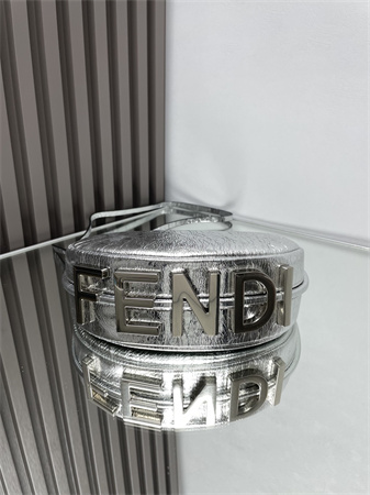 Fendigraphy Mini Leather Bag Silver/Silver