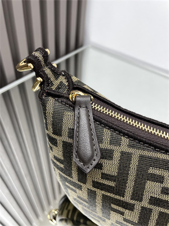 Fendigraphy Mini Brown FF Jacquard Fabric Bag